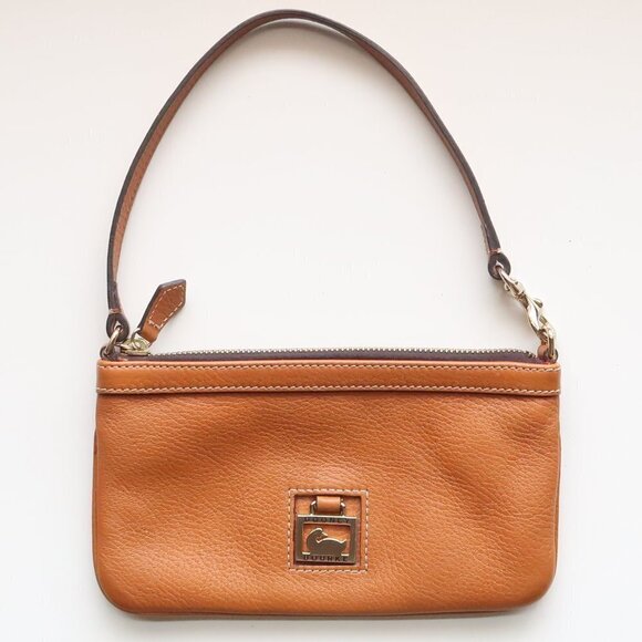 Dooney and Bourke Tan / Brown Leather Wristlet, Handbag, Purse, Wallet - Picture 13 of 13
